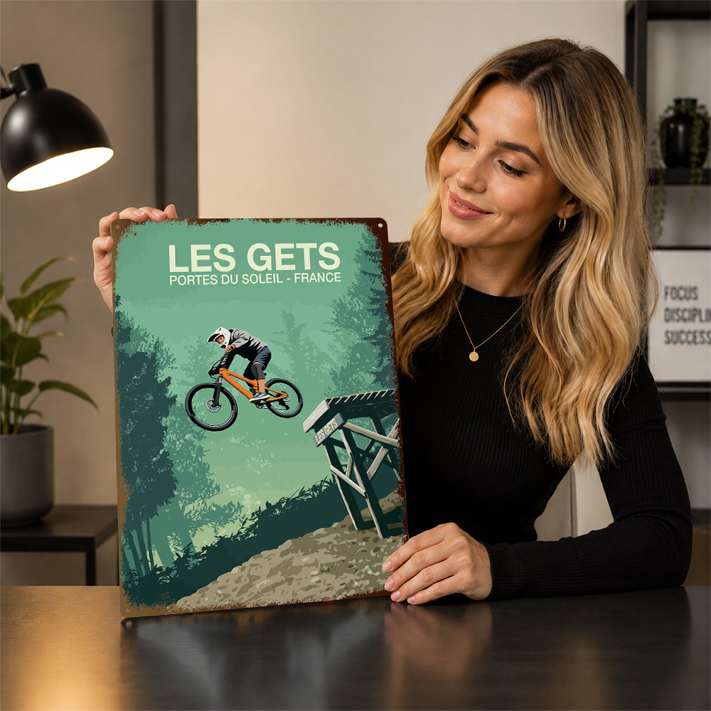 ملصق مطبوع بتصميم قفز الدراجة  - مراجعة Mountain Biking Europe وسعره